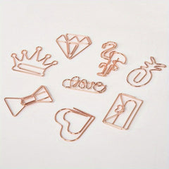 30PCS Creative Paper Clip Stainless Steel Wire Small Metal Bookmark Paper Clips