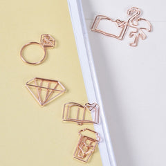 30PCS Creative Paper Clip Stainless Steel Wire Small Metal Bookmark Paper Clips