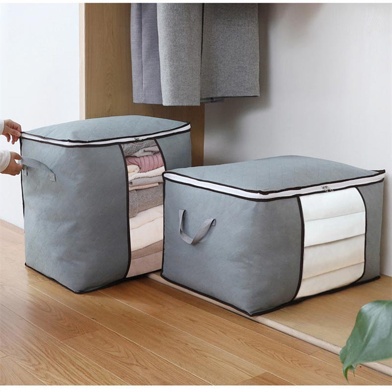 1pc Quilt Storage Bag Reinforced Thickened Non-woven Organizer