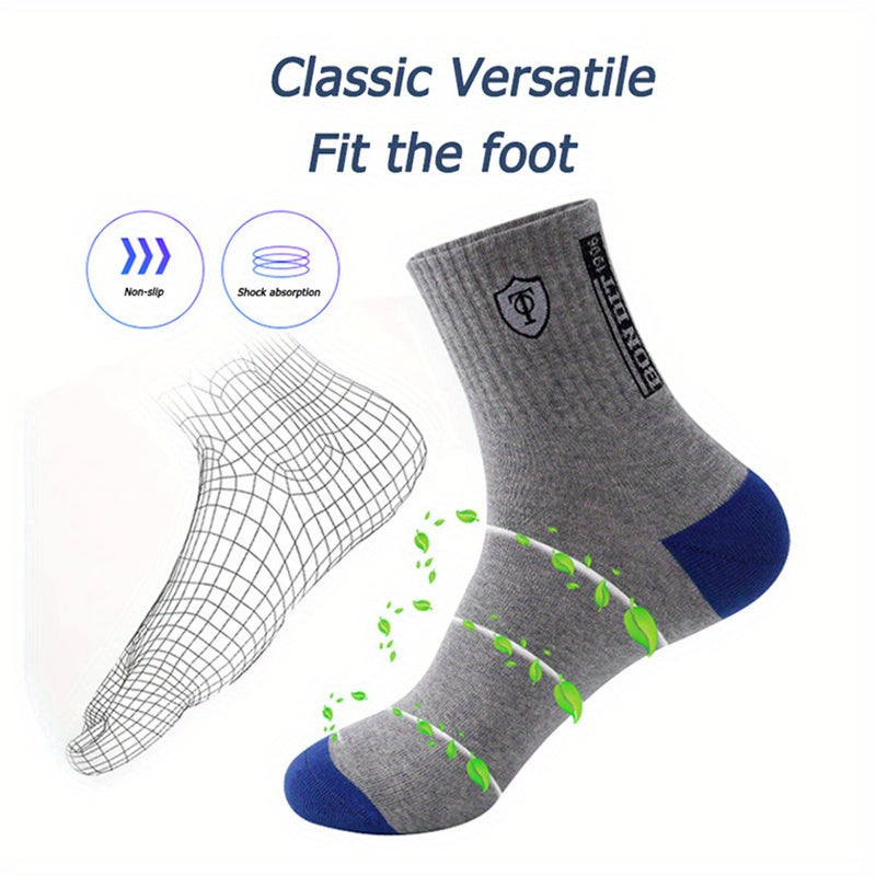 5 Pairs Cotton Sports Socks Sweat Absorbent Comfortable Thin Breathable