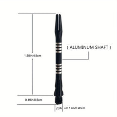 10pcs Metal Dart Rod 2BA Aluminum Alloy Shaft