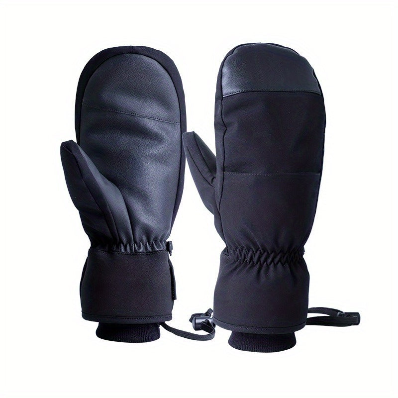 Men's Waterproof Ski Mitten Winter Sports Gloves for Snowboarding