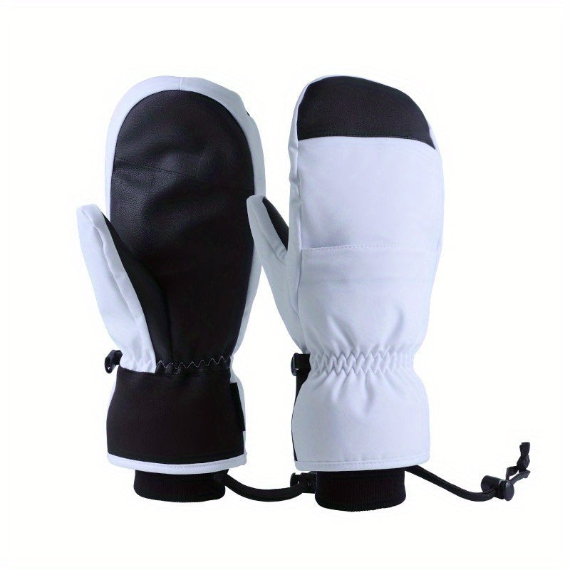 Men's Waterproof Ski Mitten Winter Sports Gloves for Snowboarding