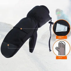 Men's Waterproof Ski Mitten Winter Sports Gloves for Snowboarding
