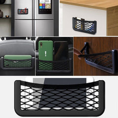 Car Storage Net Box Car Sticker Net Pocket Car Mobile Phone Holder Case