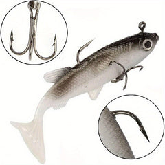 10pcs Fresh Water Fishing Bait Set Paddle Tail Swimbaits