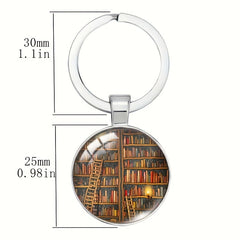1pc Library Keychain Toy Christmas Halloween Gift For Boys Girls Birthday Gift