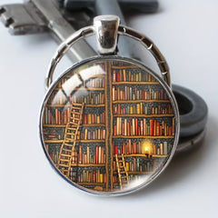 1pc Library Keychain Toy Christmas Halloween Gift For Boys Girls Birthday Gift
