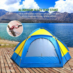 4pcs Fishbone Spring Ground Nails Tent Stakes For Outdoor Camping