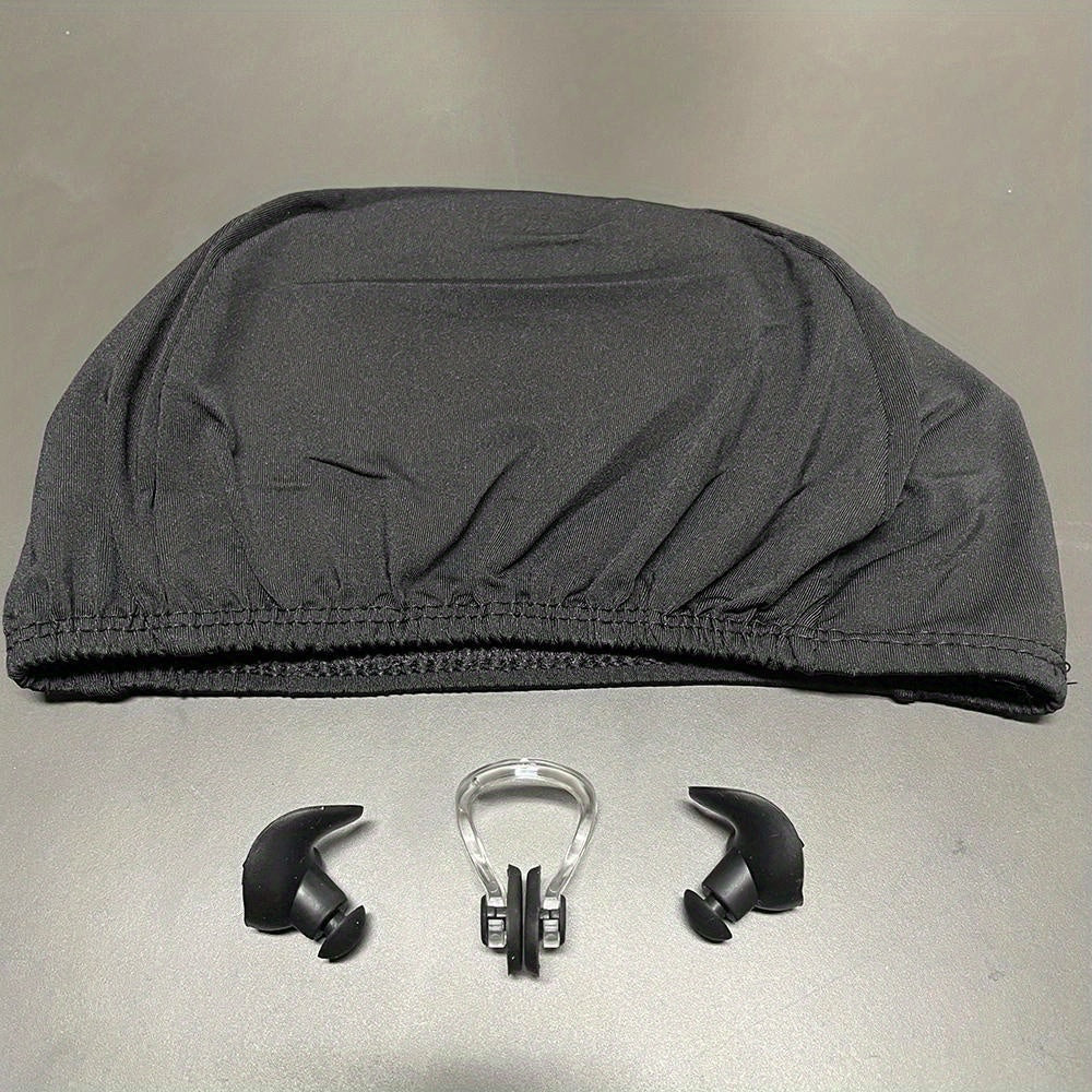 Adults Swimming Kit: Cap, Nose Clip, Ear Plugs
