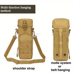 Nylon Water Bottle Pouch with Shoulder Strap for Outdoor Travel
