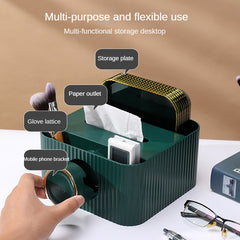 Multifunctional Tissue Box Remote Control Key Storage Box