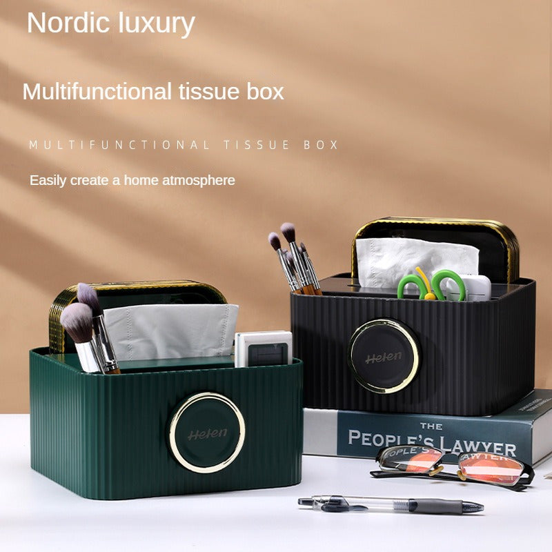 Multifunctional Tissue Box Remote Control Key Storage Box