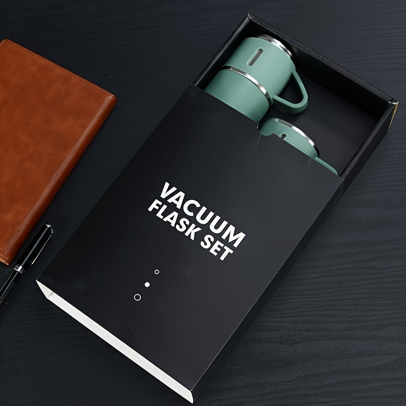 1pc Stainless Steel Vacuum Cup with 3 Lids