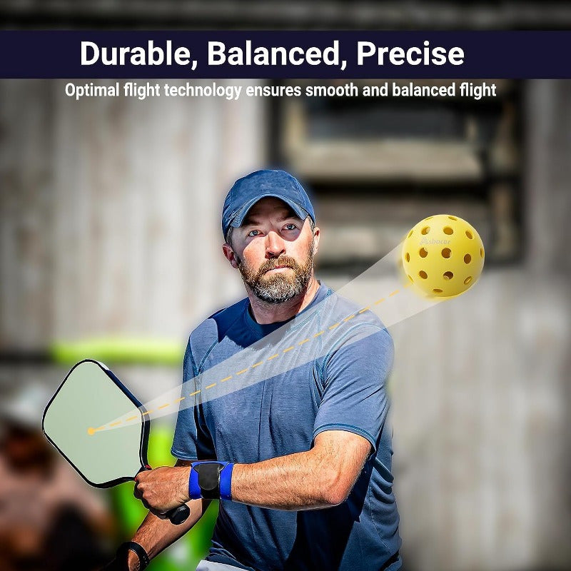 12pcs Pickleball Balls for All Levels of Play Indoor Outdoor