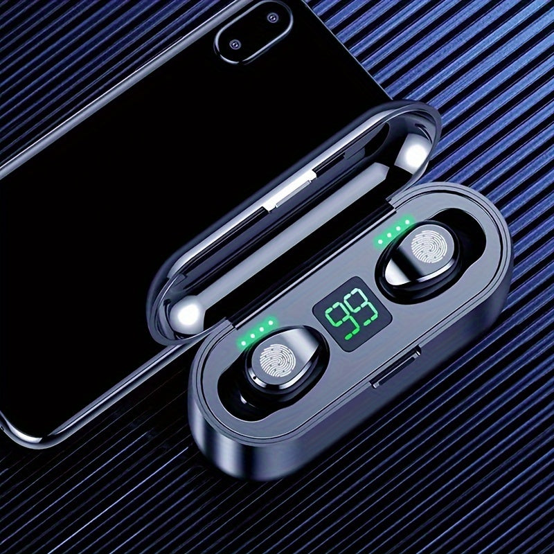 Wireless Headphones W Digital Display IPX7 Waterproof