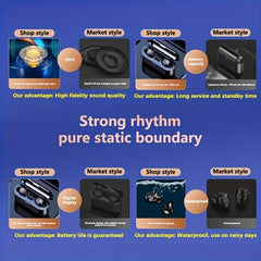 Wireless Headphones W Digital Display IPX7 Waterproof