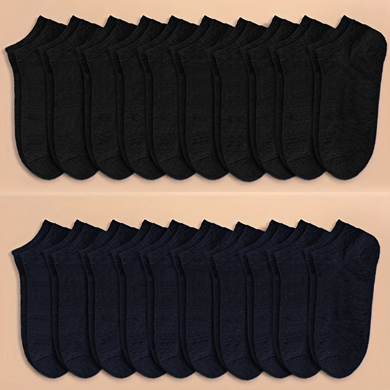 10 20 40 Pairs Unisex Style Socks Soft & Lightweight Ankle Socks