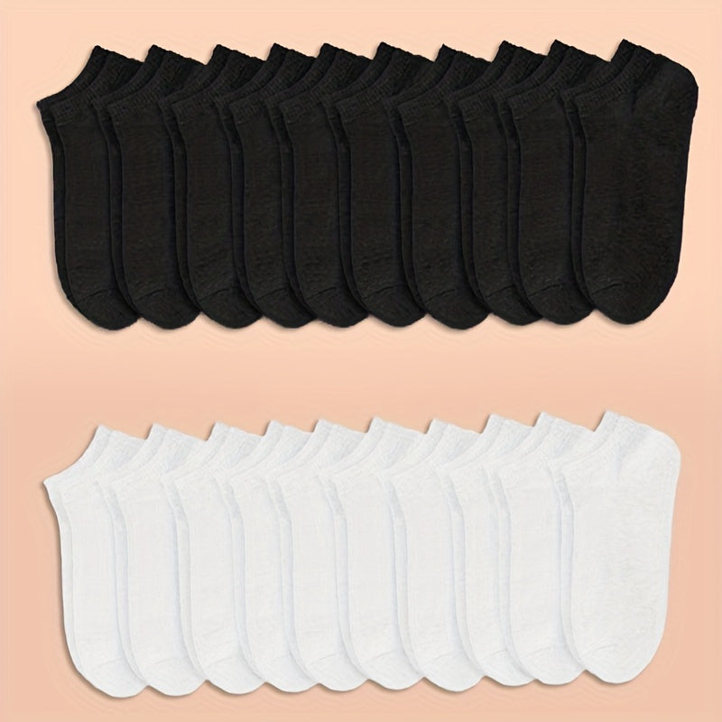 10 20 40 Pairs Unisex Style Socks Soft & Lightweight Ankle Socks