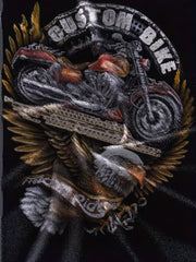 Motorcycle Eagle 3D Print Men's Short Sleeve Tee Stylish Summer Shirt