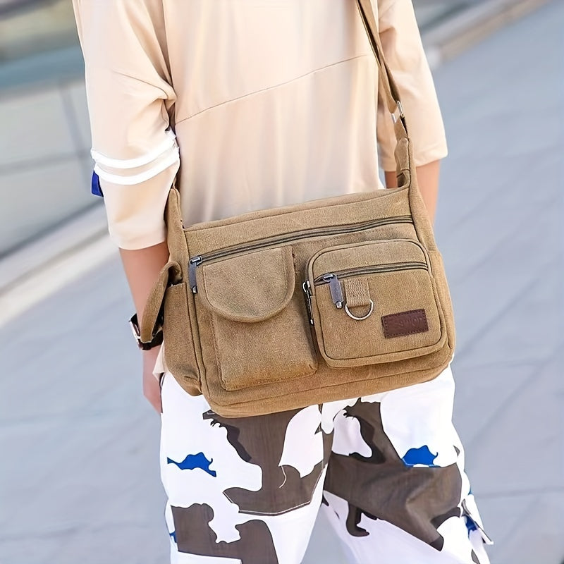 Large Capacity Men's Crossbody Backpack Briefcase Shoulder Bag