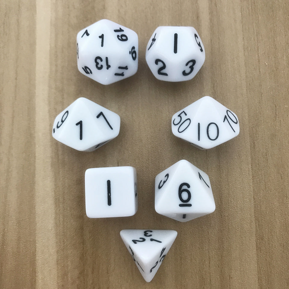 7 Pack Double Sided Dice Set for RPG & Entertainment Games