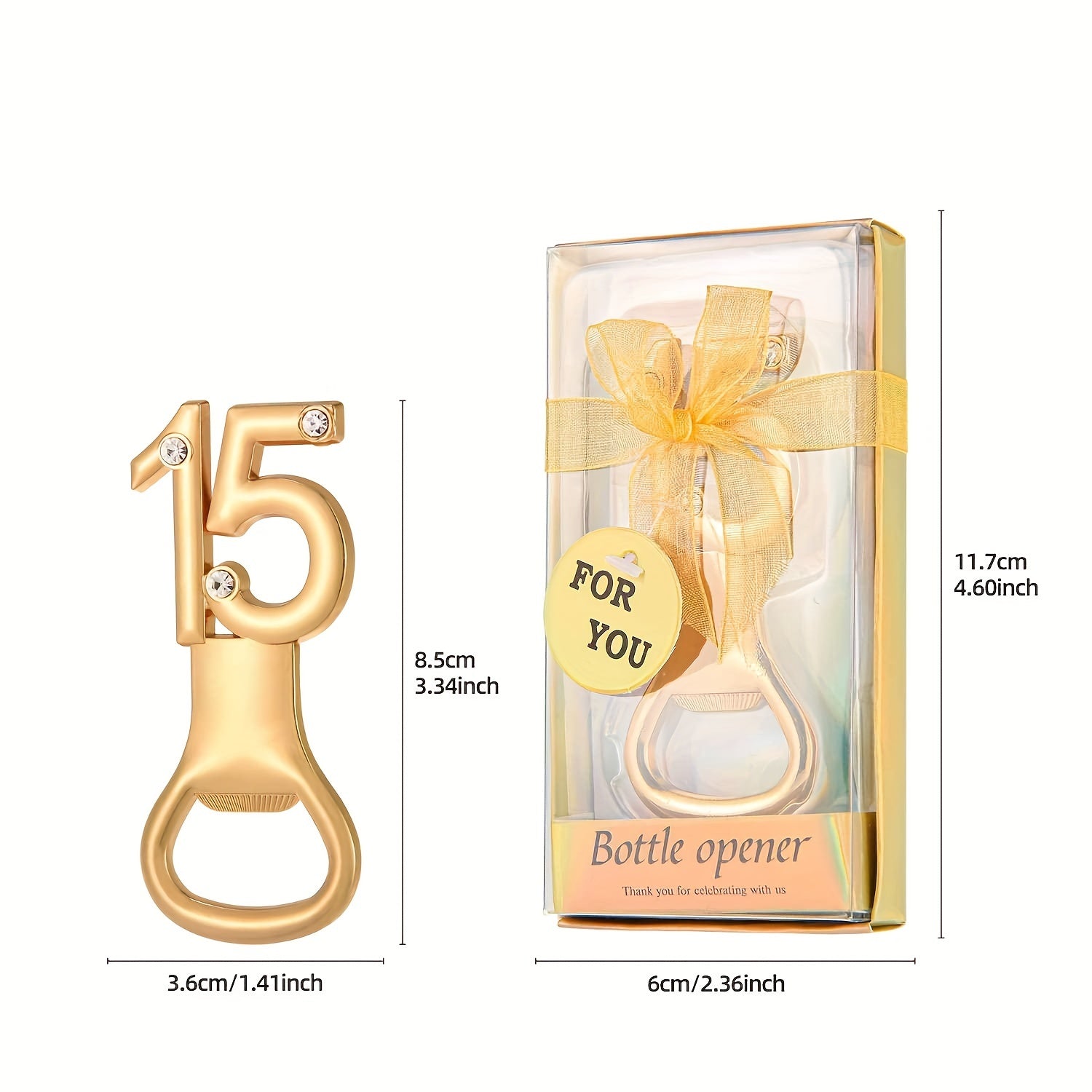 Golden Birthday Bottle Opener - Ideal for Weddings and Anniversaries