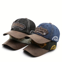 Japanese Retro Denim Peaked Cap Sun Protection Baseball
