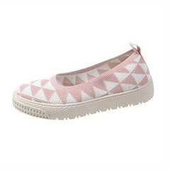 Women's Geometric Loafers Breathable Slip On Shoes Lightweight
