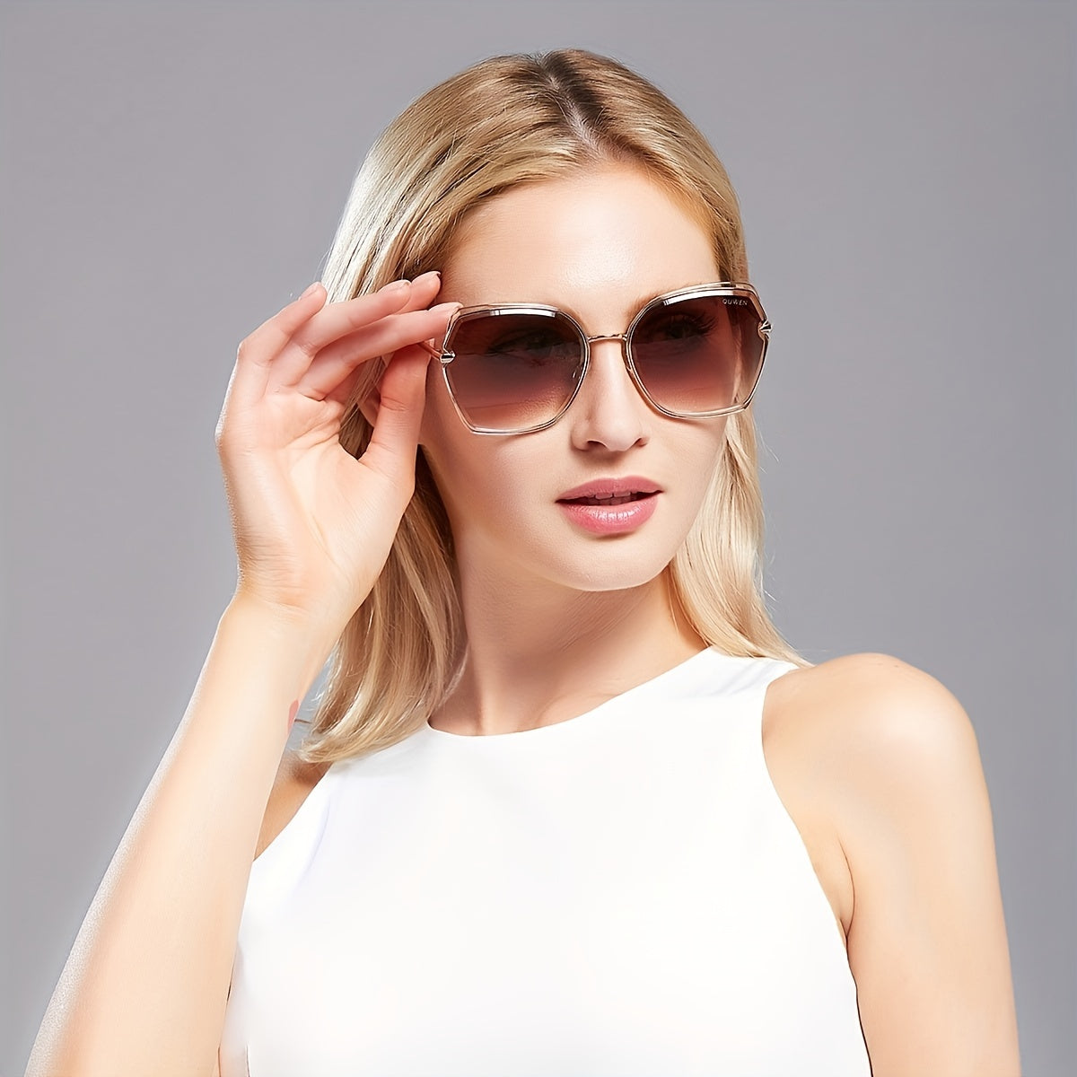 Large Butterfly Sunglasses For Women Gradient Hollow Metal UV400 Sun Shades