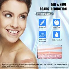 Silicone Scar Sheets 6 Pcs for Old & New Scars