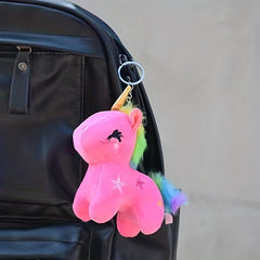 Rainbow Unicorn Doll Plush Toy Key Chain Ornament