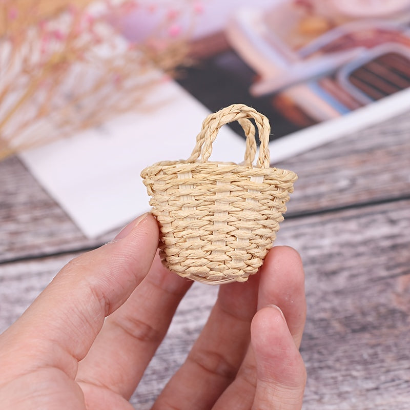 1/12 Dollhouse Mini Vegetable Food Storage Basket Doll Decor