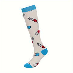 7 Pairs Men's Compression Sport Socks Nylon Blend