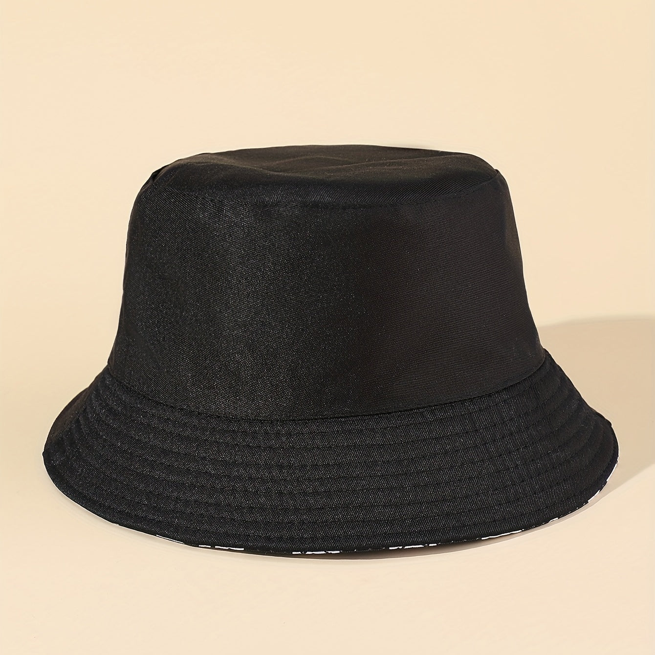 Mens Checkerboard Happy Face Polyester Bucket Hat