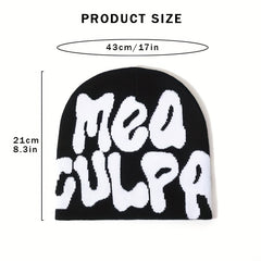 Letter Jacquard Cold Hat Woolen Hat Autumn Winter Warm Ear Protection