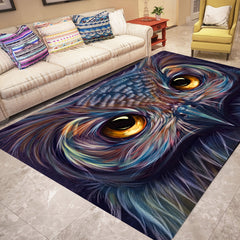 Owl Print Decorative Door Mat - Anti Slip Indoor Floor Rug