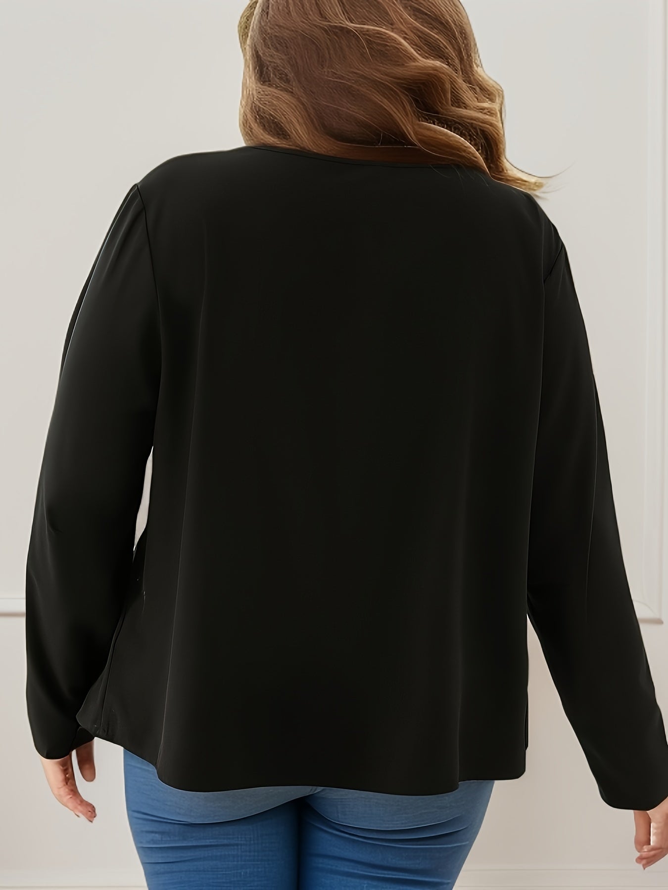  Colorblock Stripe Print Long Sleeve Blouse