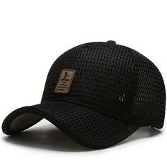 Breathable Golf Trucker Hat Label Patch Unisex Mesh Baseball Cap