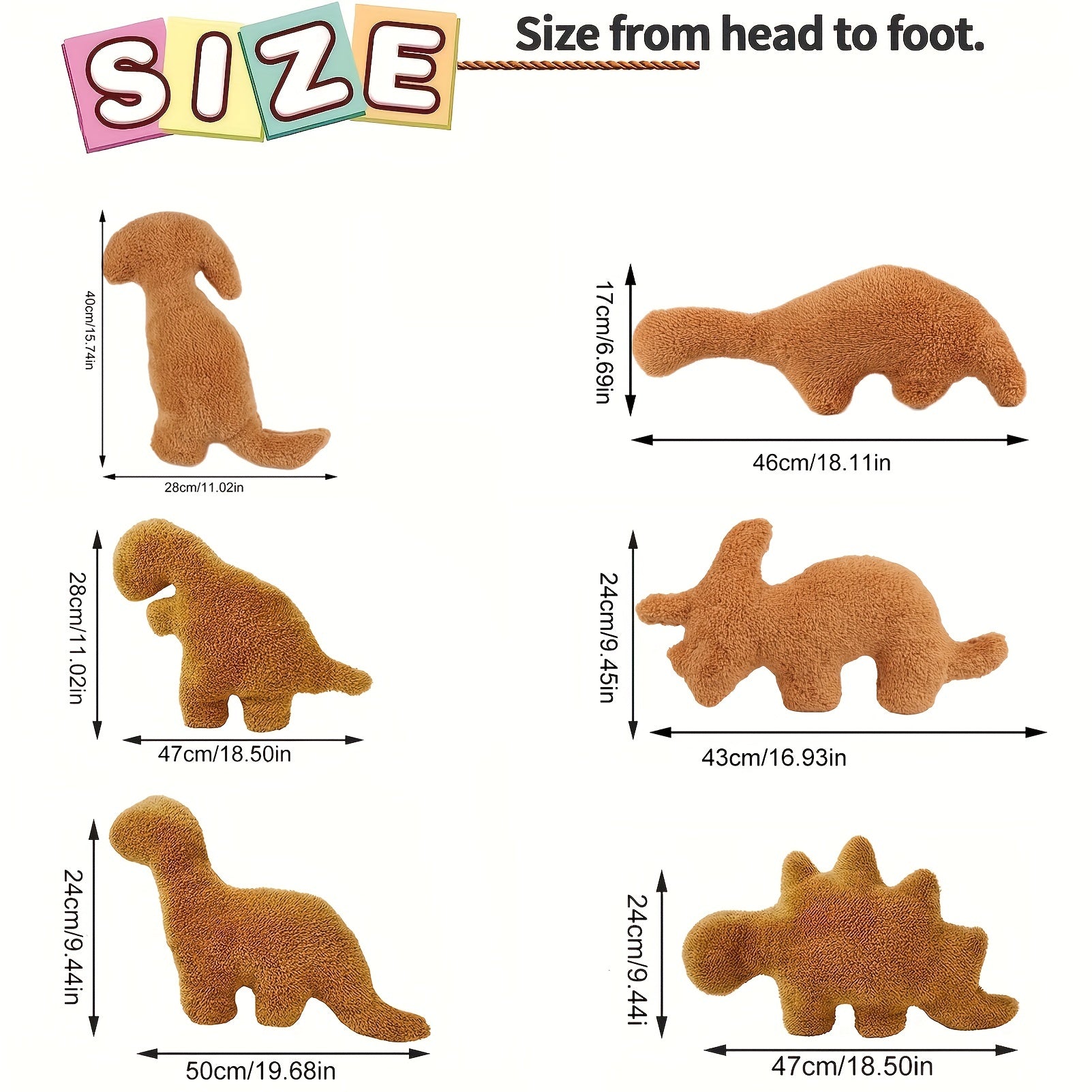 6pcs Dino Nugget Pillow for Easter & Birthday Decorations
