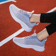 Women's Ombre Lace-up Mesh Sneakers Lightweight Athletic Shoes