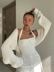  Casual Cardigan Solid Long Sleeve Open Front
