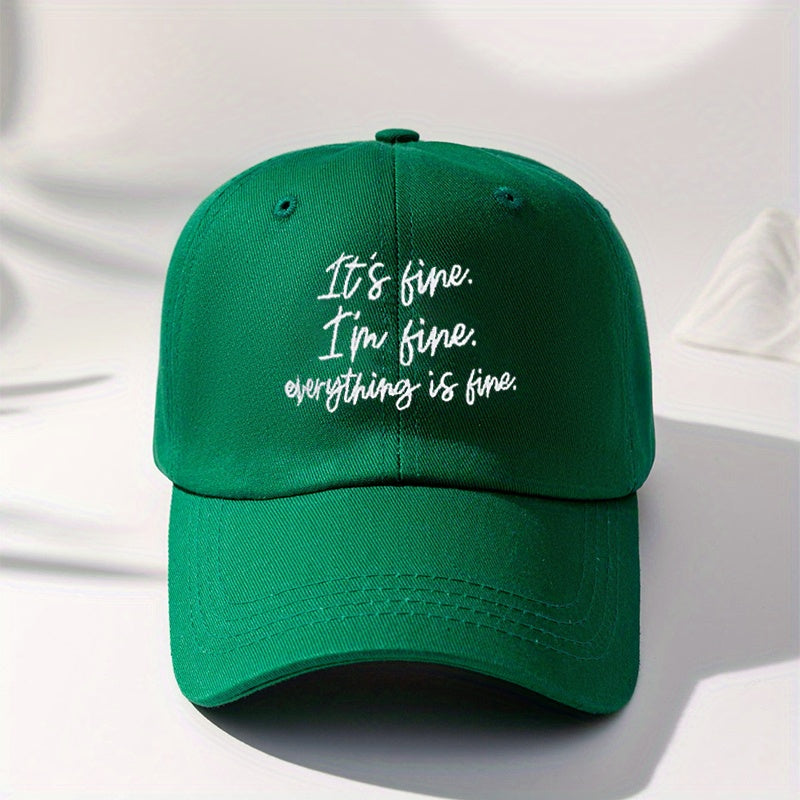 Letter Embroidery Baseball Cap Cotton Sun Hat Women Men Unisex