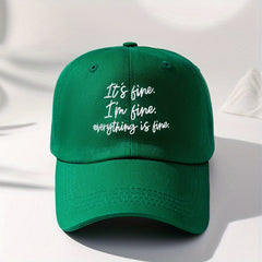 Letter Embroidery Baseball Cap Cotton Sun Hat Women Men Unisex