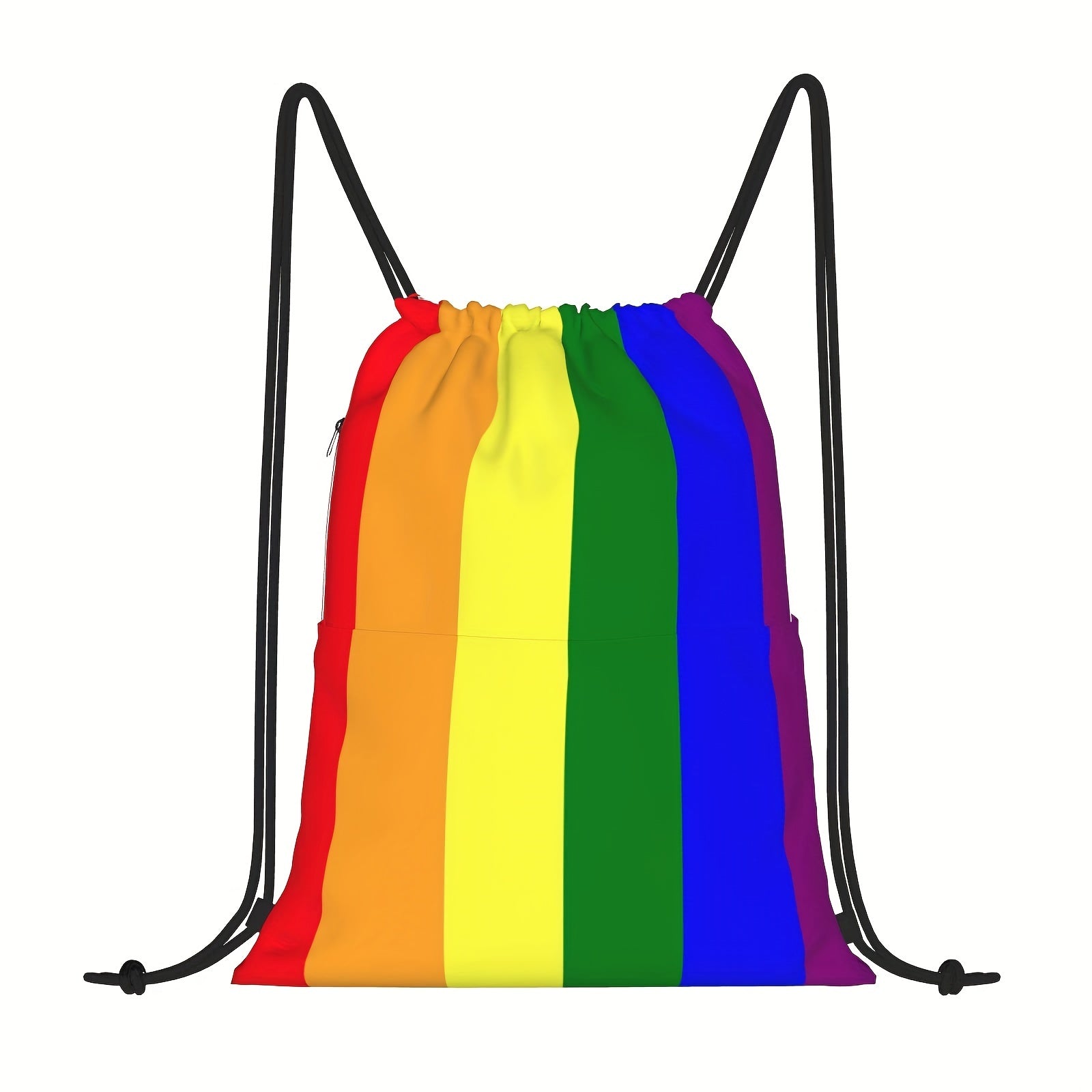 LGBTQ Rainbow Stripe Backpack Pride Month Drawstring Storage Bag