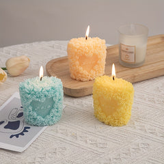 DIY Cylindrical Rose Flower Aromatherapy Candle Mold