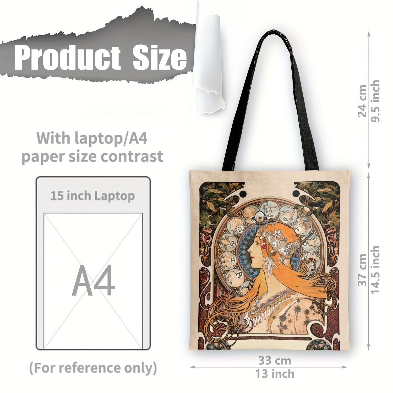 Woman Pattern Tote Bag Lightweight Shoulder Bag