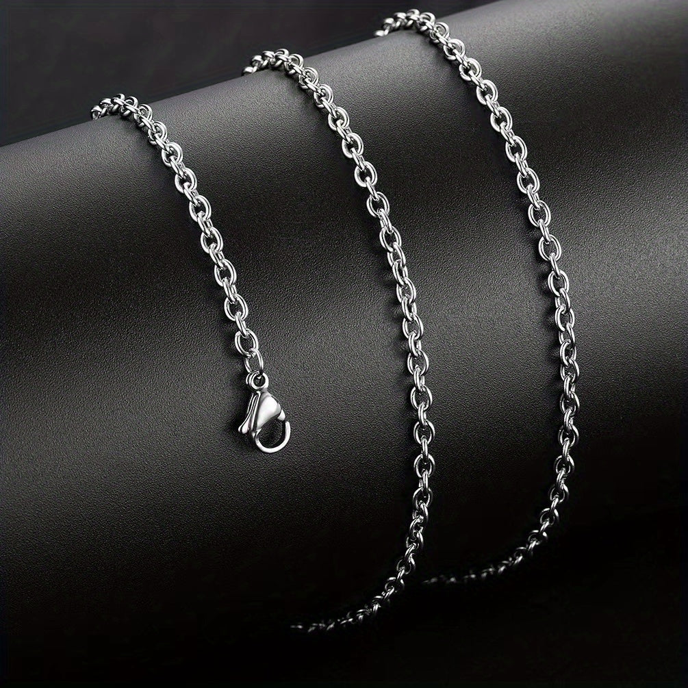 Men's Titanium Steel Necklace Hip hop Pendant with Chain