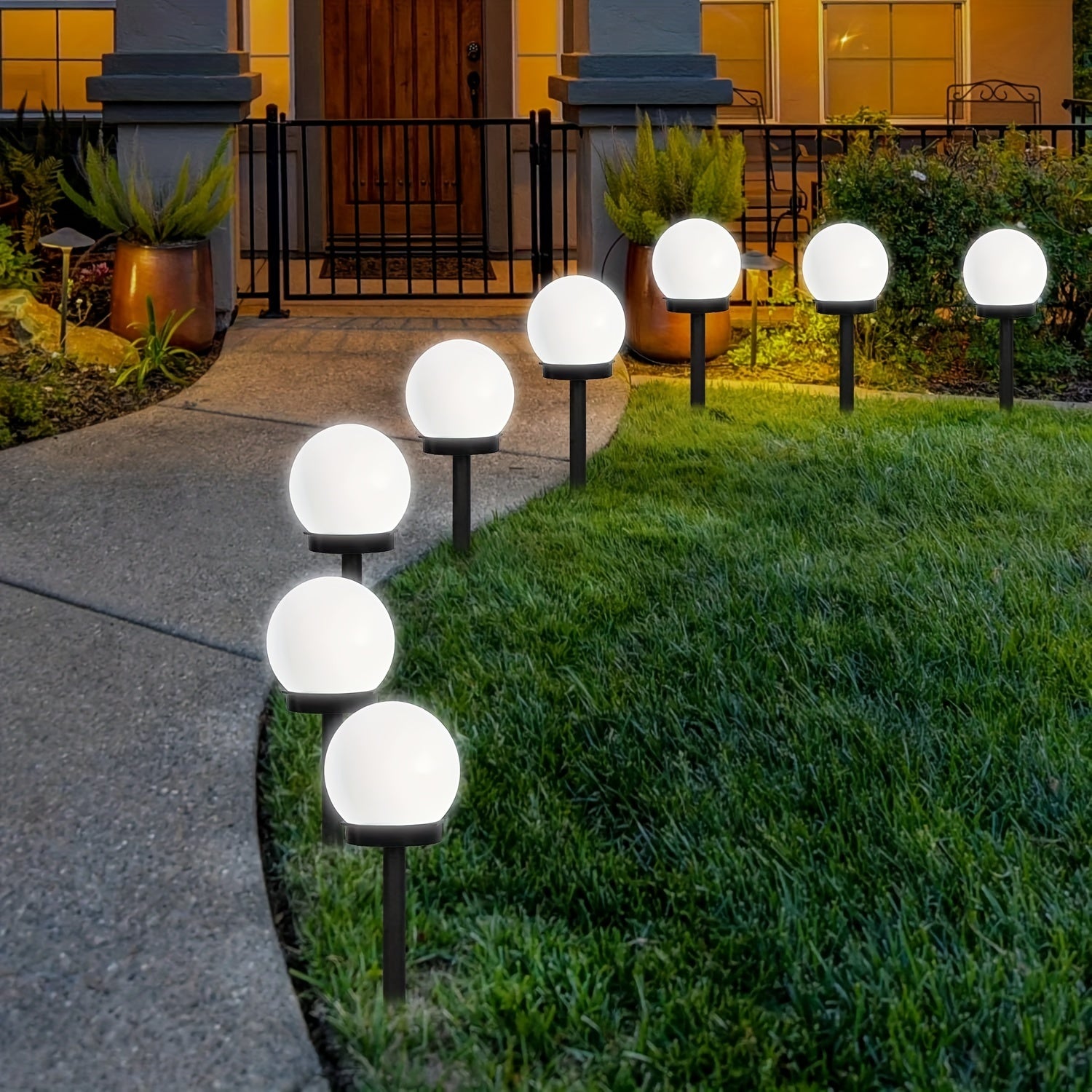 3 Pack Solar Garden Ball Light Outdoor Decorative Landscape Light