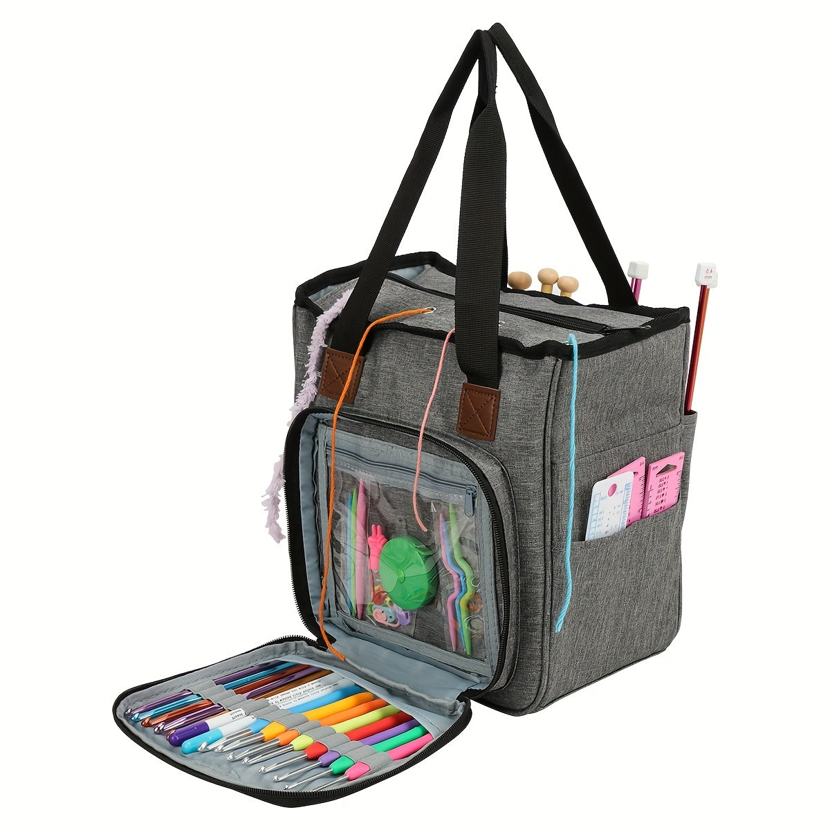 Yarn Organizer Knitting Bag Large Capacity Crochet Tote Portable Bag